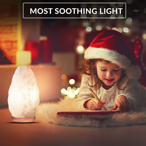 White Salt Lamp 5-7lbs | HIMALAYAN GLOW